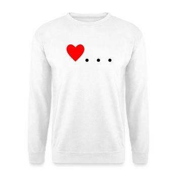 Cœur à trois points – Conception de symboles - Sweat-shirt Unisexe - blanc - Devant