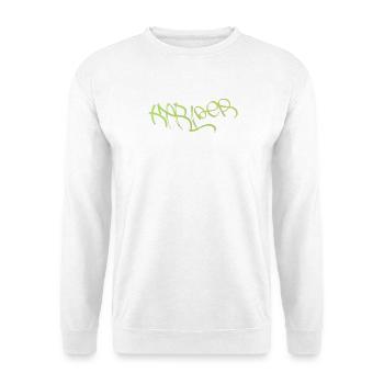 Neon Graffiti Grün Schriftzug Karlder - Unisex Pullover - Weiß - Vorne