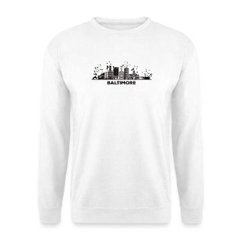 Baltimorean Watercolor Skyline Baltimore - Unisex Sweatshirt - white - Front