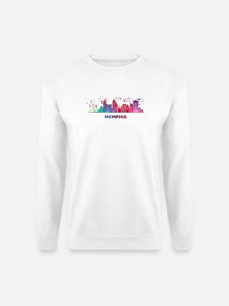 Memphean Skyline Memphis - Unisex Pullover - Weiß