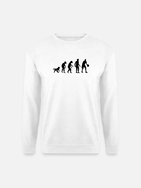 Basketball Evolution - Unisex Pullover - Weiß
