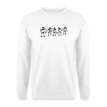 tanzende Noten - Unisex Pullover - Weiß - Vorne