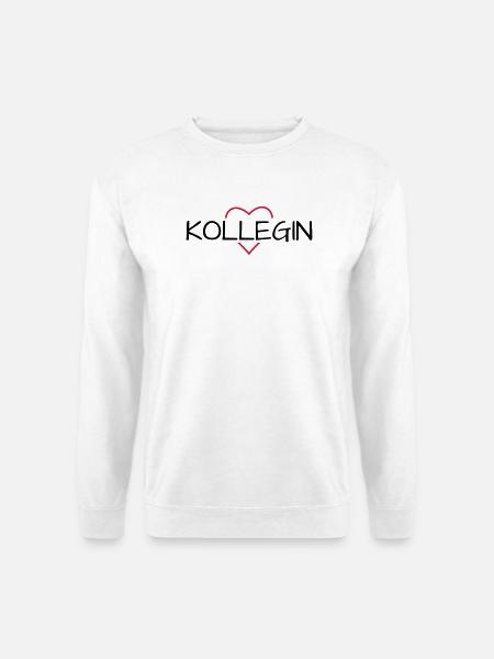 Kollegin Herz Lieblingskollegin Geschenk - Unisex Pullover - Weiß