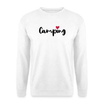 Camping Camper Heart Summer Holiday Motorhome Fan - Unisex Sweatshirt - white - Front