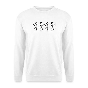 strichmaennchen tanz tanzen - Unisex Pullover - Weiß - Vorne