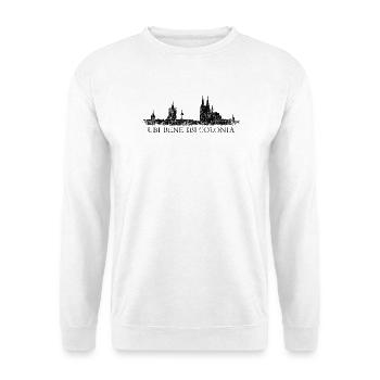 UBI BENE IBI COLONIA Kölner Skyline Köln - Unisex Pullover - Weiß - Vorne
