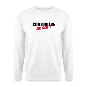 Couturière de ouf - Sweat-shirt Unisexe - blanc - Devant
