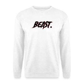 Coup de pinceau Beast Rouge sur Noir - Sweat-shirt Unisexe - blanc - Devant