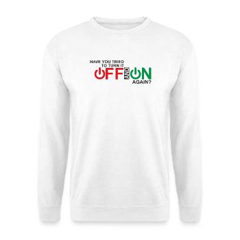 Vibrant Power Button Typography Design - Unisex Sweatshirt - white - Front