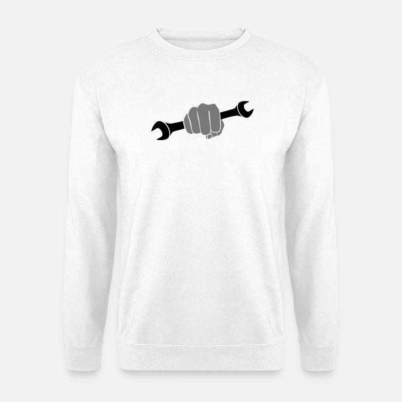 Faust Schraubenschlüssel - Unisex Pullover - Weiß