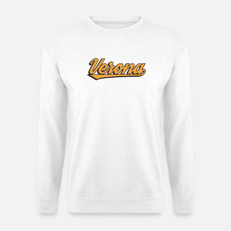 Verona Retro Script Logo - Unisex Sweatshirt - white