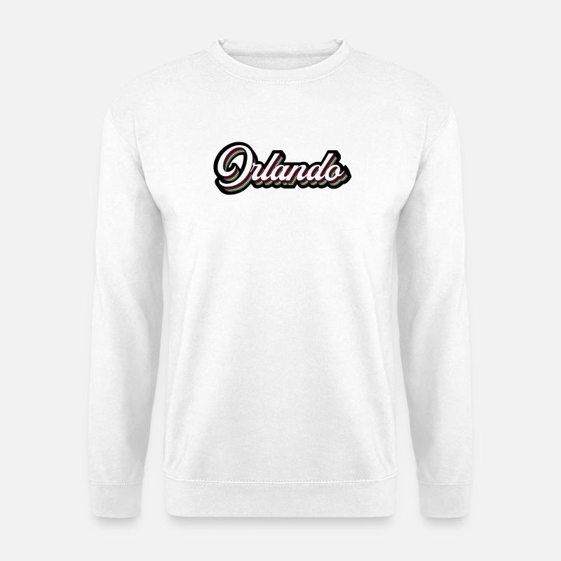 Orlando Rainbow Script - Sweat-shirt Unisexe - blanc