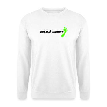 Barefoot Natural Runners 2023 1-line landscape - Unisex Sweatshirt - white - Front