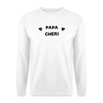 NOËL. ANNEE. ANNIVERSAIRE. RETRAITE. PAPA. MAMAM. - Sweat-shirt Unisexe - blanc - Devant