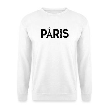 Design Paris baguette bérêt - Sweat-shirt Unisexe - blanc - Devant