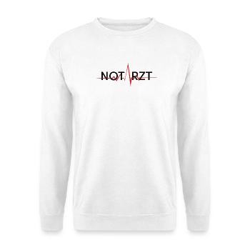 Notarzt Lebensretter Herzlinie Statement - Unisex Pullover - Weiß - Vorne