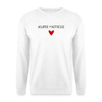 MAÎTRESSE. MAITRE. MERCI. MERCI MAÎTRESSE - Sweat-shirt Unisexe - blanc - Devant