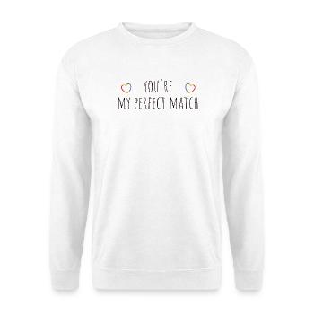 you re my perfect match regenbogen - Unisex Pullover - Weiß - Vorne