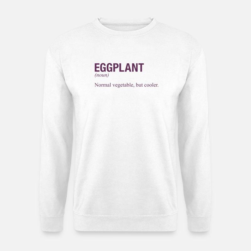 EGGPLANT Aubergine - Unisex Pullover - Weiß