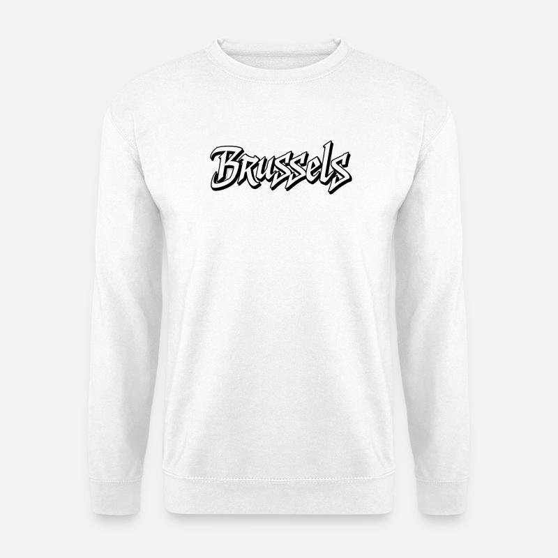 Stilvolles Brussels Schriftzug Design - Unisex Pullover - Weiß