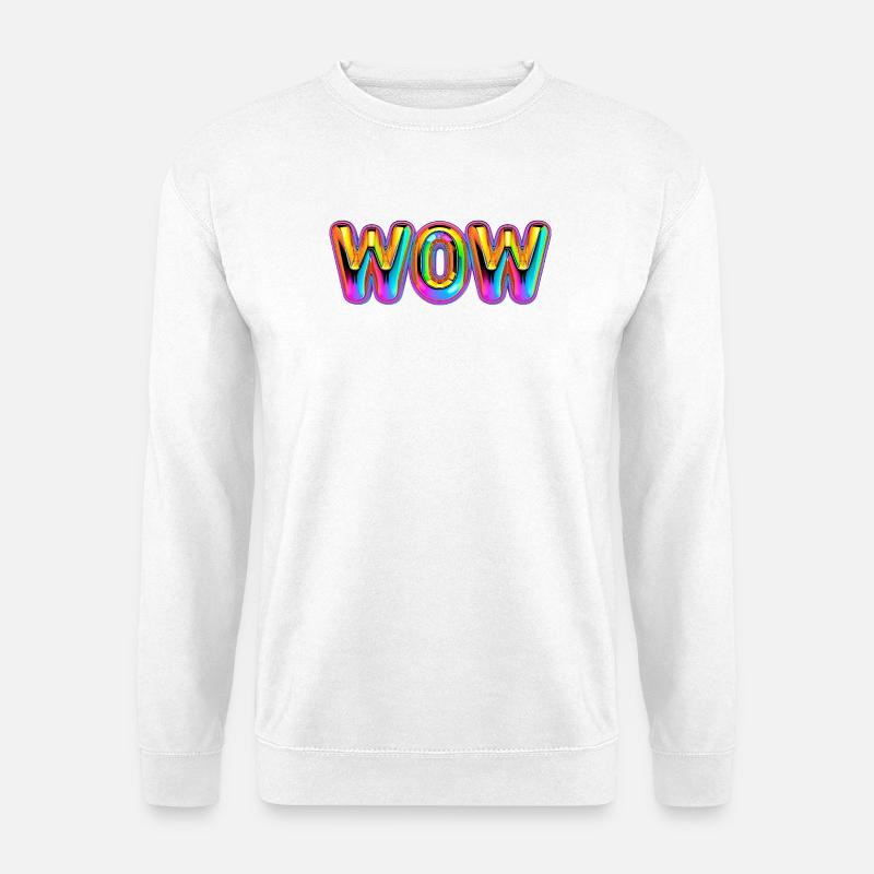 3D WOW Ballon Regenbogen Shirt - Unisex Pullover - Weiß