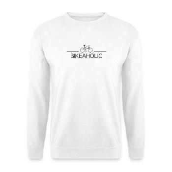 Bikeaholic – Spruch für Rennrad & Radsport Fans - Unisex Pullover - Weiß - Vorne