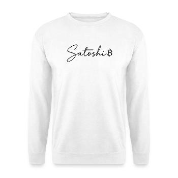 Satoshi Cadeau Bitcoin pour trader de cryptomonnaies - Sweat-shirt Unisexe - blanc - Devant