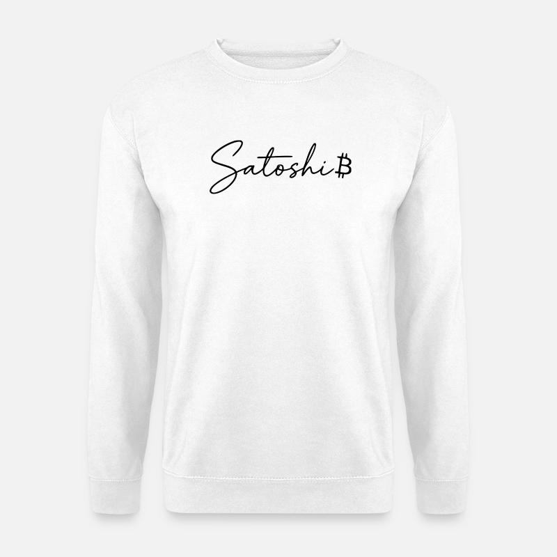 Satoshi Bitcoin Geschenk für Krypto Trader - Unisex Pullover - Weiß