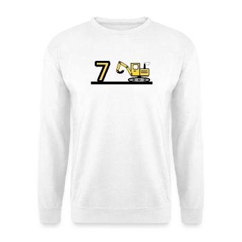 Excavatrice - Sweat-shirt Unisexe - blanc - Devant