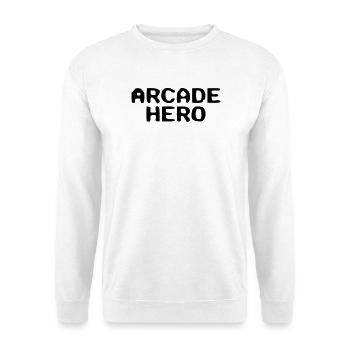 Arcade Hero Retro Lettering - Unisex Sweatshirt - white - Front