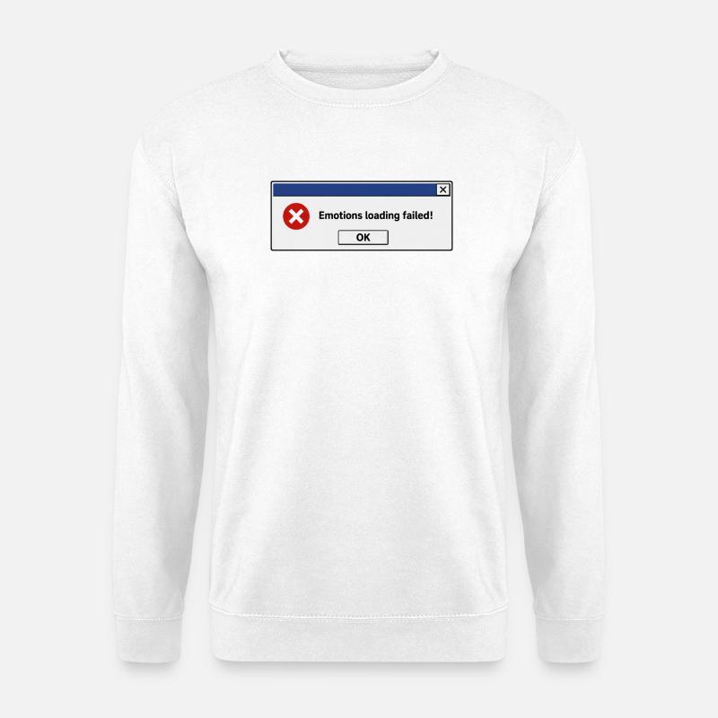Emotions Loading Failed | Introvertierter Humor - Unisex Pullover - Weiß