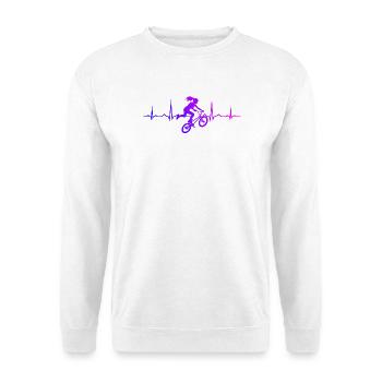 Idée cadeau pour le cycliste de BMX avec BMX freestyle - Sweat-shirt Unisexe - blanc - Devant