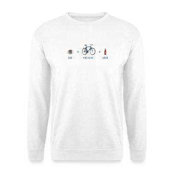 Café du matin Cycling Joie - Sweat-shirt Unisexe - blanc - Devant