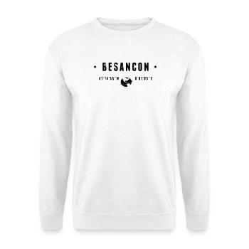 Besancon France Coordonnées Gps Globe - Sweat-shirt Unisexe - blanc - Devant