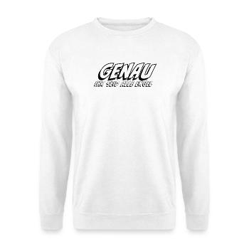 Genau ihr seid alle Engel - Unisex Pullover - Weiß - Vorne - Alina (178cm) & Michal (187cm)