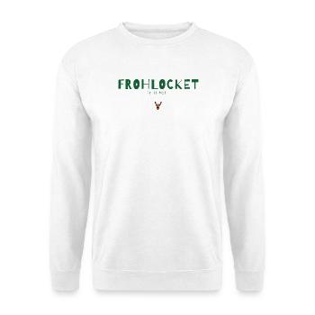 Frohlocket in D-Moll – Musikalisches Weihnachten - Unisex Pullover - Weiß - Vorne - Alina (178cm) & Michal (187cm)