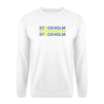 STOCKHOLM Schweden Sweden Schwedische Flagge - Unisex Pullover - Weiß - Vorne
