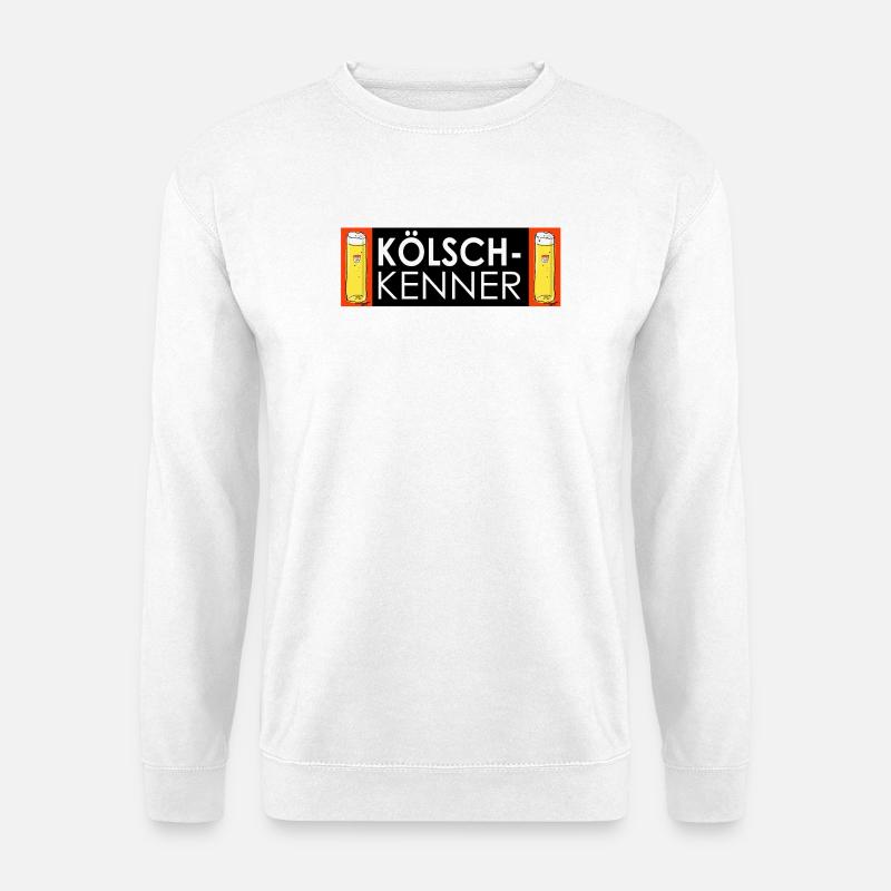 Kölsch Kenner Bierliebhaber Shirt - Unisex Pullover - Weiß
