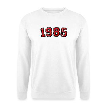 Year 1985 Birthday Design Vintage Red (EU) - Unisex Sweatshirt - white - Front