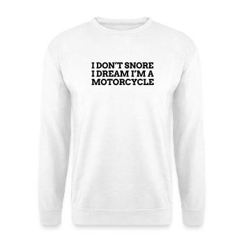 Je ne ronfle pas je rêve Moto 1c - Sweat-shirt Unisexe - blanc - Devant
