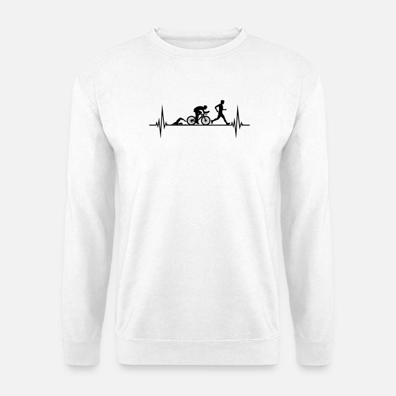Herzschlag Sport Triathlon - Unisex Pullover - Weiß