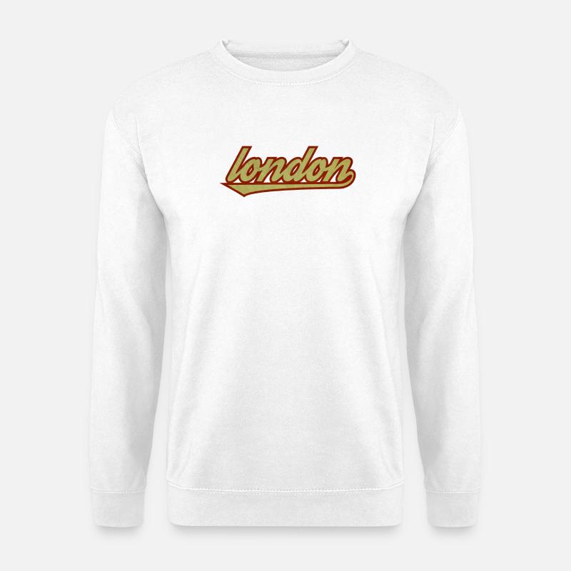 London Retro Script Logo - Unisex Pullover - Weiß