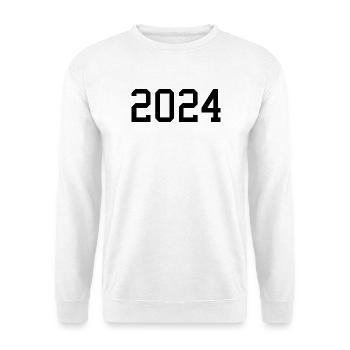 2024 white New Year's Eve black - Unisex Sweatshirt - white - Front