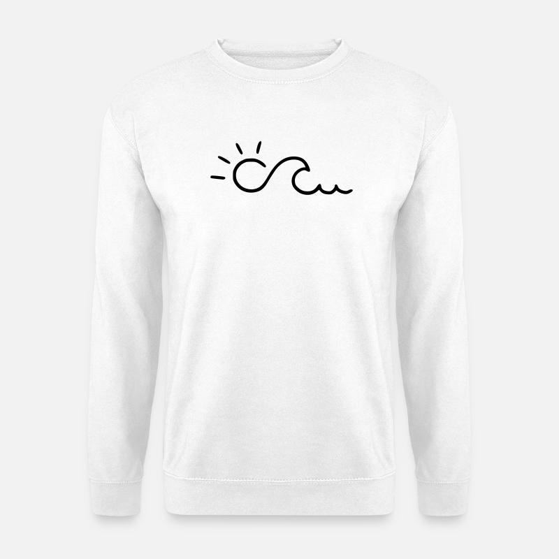 Wave with sun - Unisex Sweatshirt - white