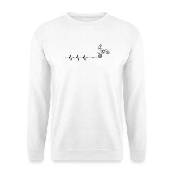 BMX Daredevil Silhouette - Unisex Pullover - Weiß - Vorne