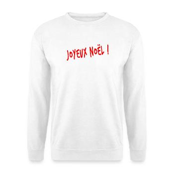 ETOILE. NOËL. JOYEUX NOËL. MERRY CHRISTMAS - Sweat-shirt Unisexe - blanc - Devant
