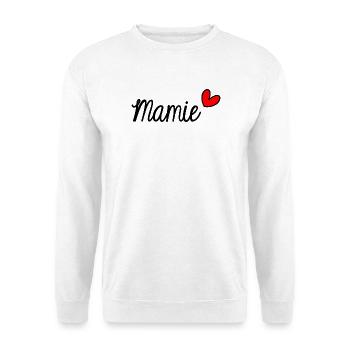 MAMIE. MAMAN. GRAND-MERE. FÊTE DES MÈRES - Sweat-shirt Unisexe - blanc - Devant
