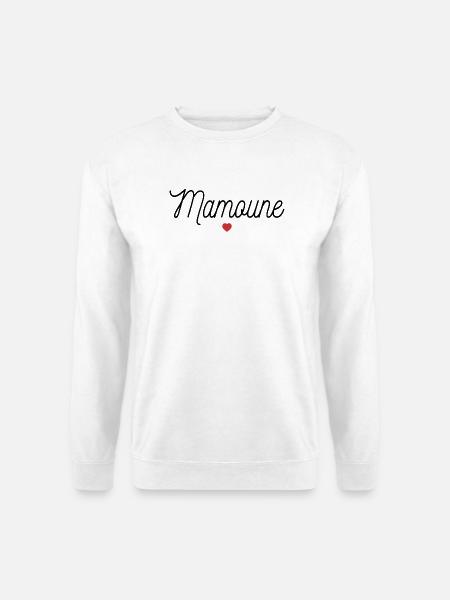 Mamoune Heart Mother's Day Gift Idea - Unisex Sweatshirt - white