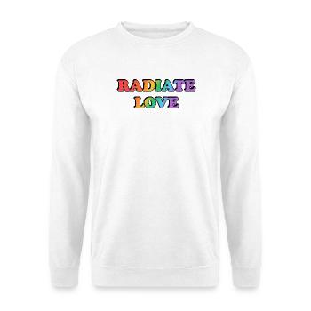 Radiate Love Rainbow Gradient - Unisex Sweatshirt - white - Front