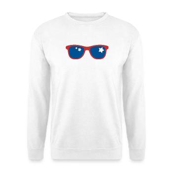 Pop Art Sun Glasses - Sweat-shirt Unisexe - blanc - Devant